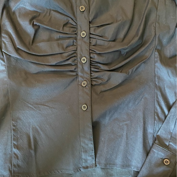 🖤 Pretty Black Embroidered Button-Down - Picture 7 of 14